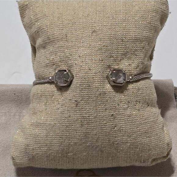 Kendra Scott Silver Rhodium and Grey Pinch Bracelet‎ - Picture 3 of 7